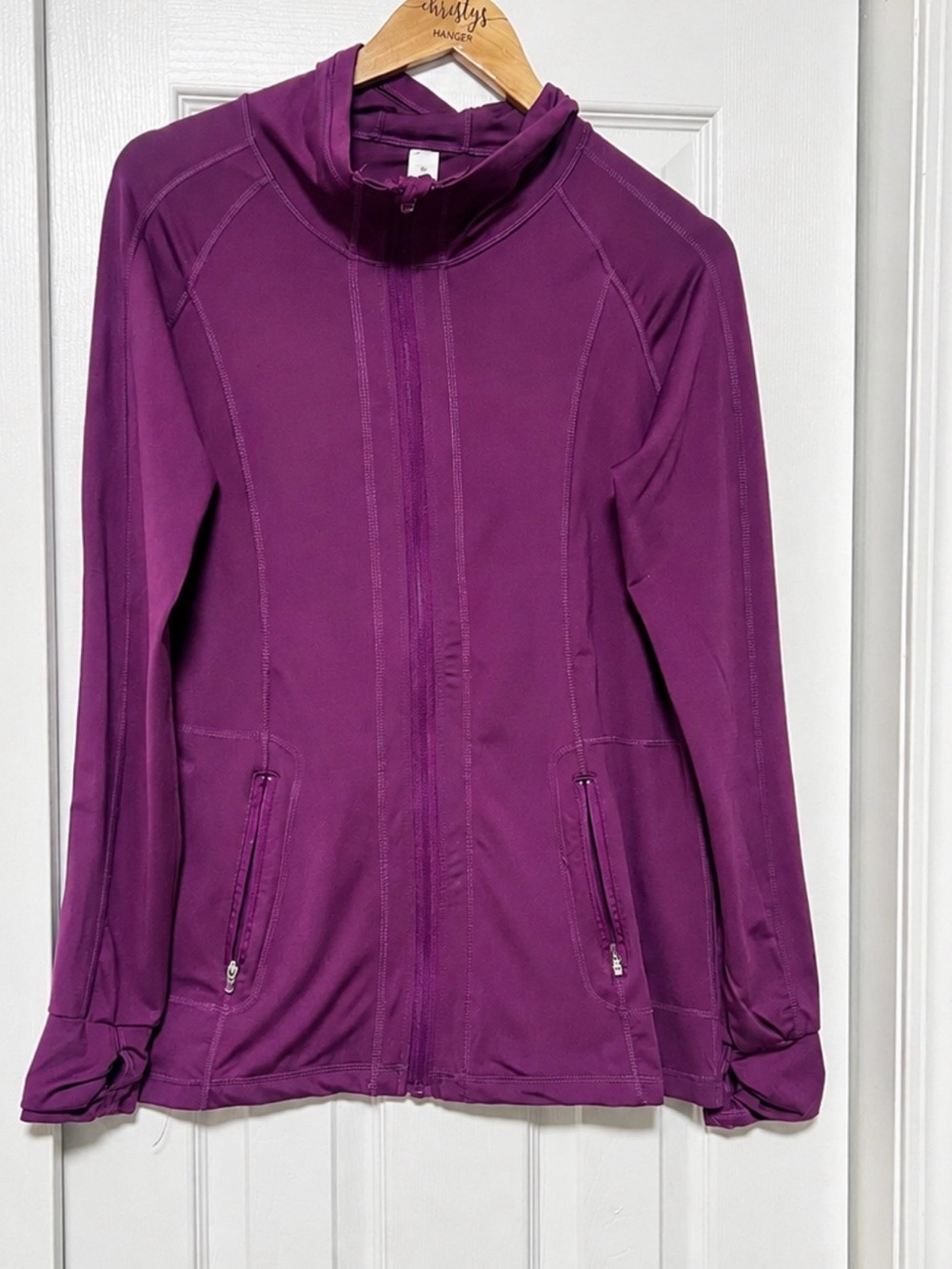 Earth Yoga Eco Tech Full Zip Performance Jacket Plum Purple XL